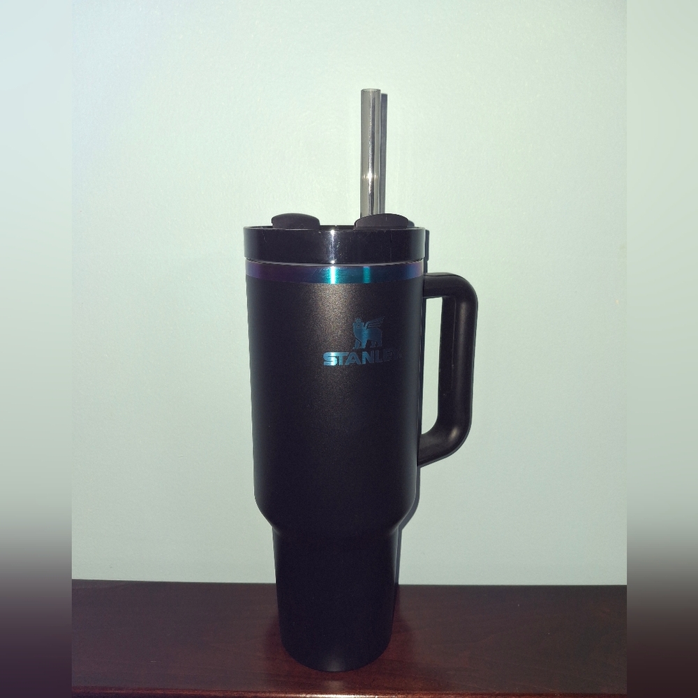 Stanley Black Multichrome Tumbler with Straw